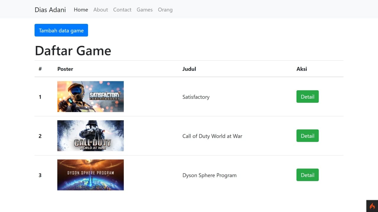Proyek Daftar Game